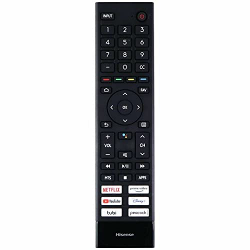 AJPro Replacement Remote Control for Hisense Smart Android TV Model ERF3J80H with Voice Control Works with TV 43A6G 50A6G 55A6G 65A6G 75A6G 50U6G 55U6G 65U6G 75U6G