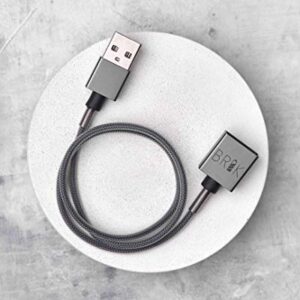 Magnetic USB Charging Cable - Fast Charger - Braided Cord with Reinforced Springs (1 Pack), Laptop