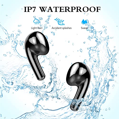 Wireless Earbud, Bluetoth 5.2 Headphones IP7 Waterproof in Ear Earphones with LED Power Display, Stereo Sound Bluetoth Earbud with Built in Mic, 8H Single Playtime and Type-C Fast Charging Case