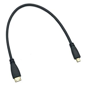 seadream micro hdmi type d male to mini hdmi type c male connector adapter cable cord (1feet 1pack)