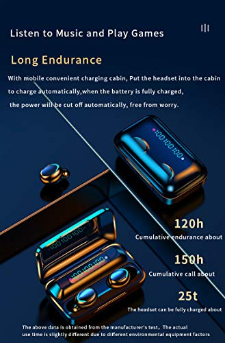 OZJONGK Bluetooth Earphone with LED Display Wireless Earphones with Mic IPX8 Waterproof TWS Bluetooth 5 0 Headsets 1200mAh Charging Case Hi FI Deep Bass Stereo Sound Touch Control