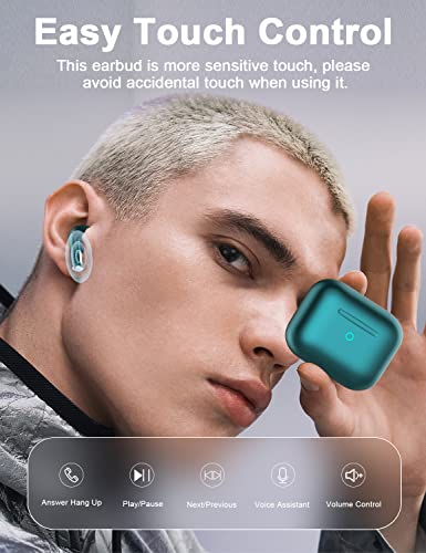 Wireless Earbuds, Bluetooth 5.3 Ear Buds Touch Control with in-Ear Built-in Microphone Deed Bass Headphones,Premium Stereo Earphones IPX6 Waterproof Headset for Sport
