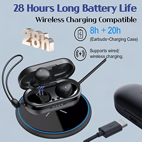 Vilard Wireless Earbuds Bluetooth Headphones for iPhone&Android Noise Cancelling IPX7 Waterproof HD Stereo Headset Professional Tuning Powerful Bass and Mids Cell Phone Computer Laptop Sports