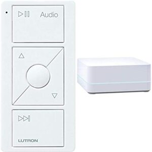 lutron caseta wireless smart bridge + audio pico remote, sonos endorsed integration, white