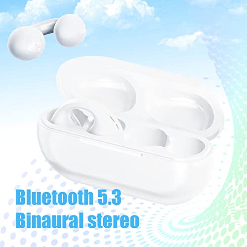 Wireless Ear Clip Bone Conduction Headphones Bluetooth, 2023 New Mini Bone Conduction Headphones, Mini Open Ear Headphones Wireless Bluetooth for Gym Running Sports Workout Cycling Driving (Black)