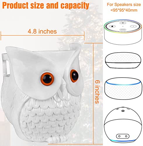 KeyEntre Owl Shape Smart Home Guard Owl Statue Crafted Guard Station for Google Home Mini Google Nest Mini (2nd Gen) Dot 2rd/ 3rd/4rd Generation Station Clean Space Saving Guard Holder Guard Station