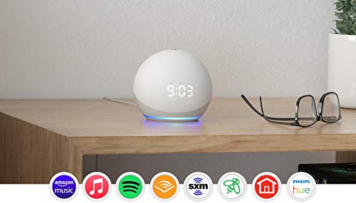 Certified Refurbished Echo (4th Gen) with clock | With premium sound, smart home hub, and Alexa