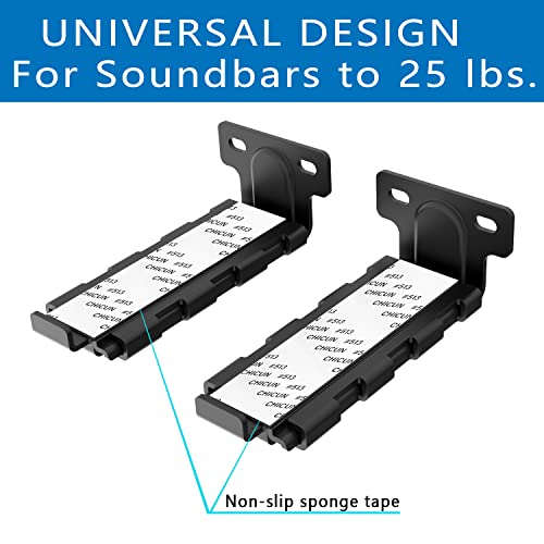 Agandax Sound bar Mounts | Works with All Soundbars Including Samsung, LG, Sony, Vizio, & More | Depth Adjustable Universal Soundbar Wall Mount Bracket