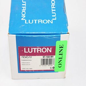 Lutron NT-1500-WH Lighting DIMMER, See Image