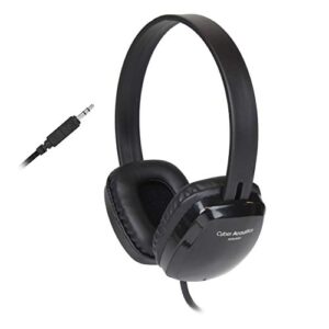 cyber acoustics 3.5mm stereo headphones for pcs and other 3.5mm devices in the office, classroom or home (acm-6004)