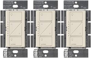 lutron caseta smart home dimmer switch, compatible with alexa, apple homekit, and the google assistant | for led light bulbs, incandescent bulbs and halogen bulbs | pd-6wcl-la | light almond 3-pack