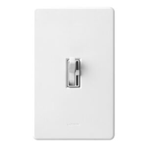 Lutron Toggler Incandescent Dimmer Switch, 600-Watt 3-Way Preset, AY-603P-WH, White