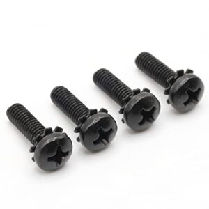 replacementscrews m4 14mm screws compatible with many lg tv stands – set of 4