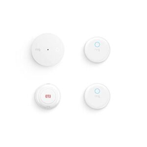 ring home safety alarm accessories with alarm panic button (2nd gen), glass break sensor, smoke and co listener, and flood and freeze sensor