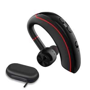 bluetooth headset bluetooth v5.0 earpiece wireless business headphones stereo earphone with noise reduction mic for cell phones, skype, office/work out/trucker driving