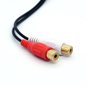 BSHTU 3.5mm Female to Dual RCA Female Phono Stereo Splitter Cable 3.5 Jack Socket to 2RCA Audio Adapter Extender Cord 8inch/20cm