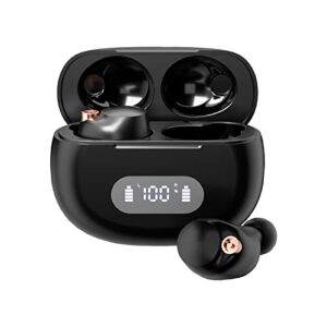 wireless earbuds, bluetooth 5.3 in-ear earphones with led power display charging case, stereo sound noise cancelling earbuds with mic, bluetooth headphones for android ios phone sports working