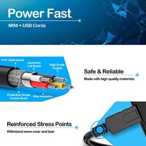 XINYUWIN Mini USB 5Pin Power Cord 5FT Compatible with Garmin GPS Navigator Nuvi 50lmt 52lm 55lmt 57lm 67lm 2457lmt 2557lmt 2589lmt 2597lmt 2689lmt 2555lmt 2595lmt 40lm 255w; Gpsmap 62s Charging Cable