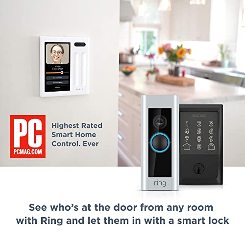 Brilliant Smart Home Control (4-Switch Panel) — Alexa Built-In & Compatible with Ring, Sonos, Hue, Google Nest, Wemo, SmartThings, Apple HomeKit — In-Wall Touchscreen Control for Lights, Music, & More