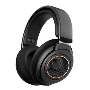 new philips shp9600 wired, over-ear, headphones, comfort fit, open-back 50 mm neodymium drivers (shp9600/00) – black (renewed)