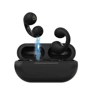 monkpear wireless ear clip bone conduction headphones, 2023 new mini bone conduction headphones, open ear headphones wireless bluetooth for running cycling sports earbuds (black)