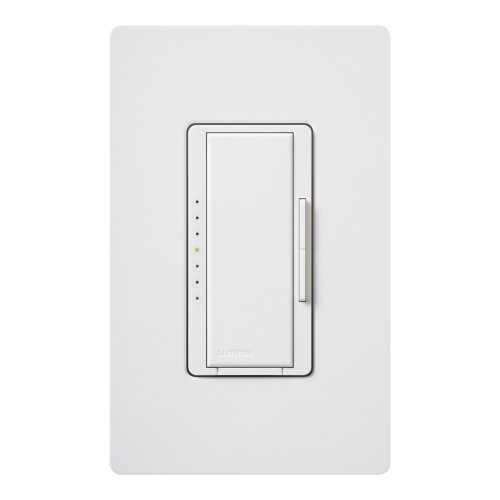 Lutron Maestro In-Wall Digital Dimmer, 600 Watt Single-Pole, with Wallplate, MAW-600H-WH, White