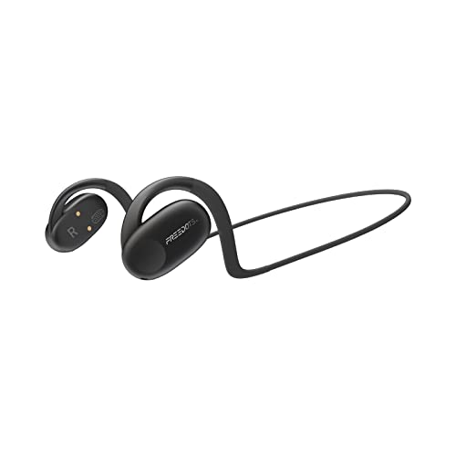 FREEDOTS.Open-Ear Sport Earbuds Non in Ear,True Wireless Non Bone Conduction with Earhook Built-in Mic with a Chager Dock,Fitness&Running Black