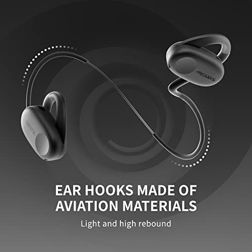 FREEDOTS.Open-Ear Sport Earbuds Non in Ear,True Wireless Non Bone Conduction with Earhook Built-in Mic with a Chager Dock,Fitness&Running Black