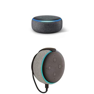 echo dot (3rd gen) bundle with”made for amazon” mount for echo dot – charcoal