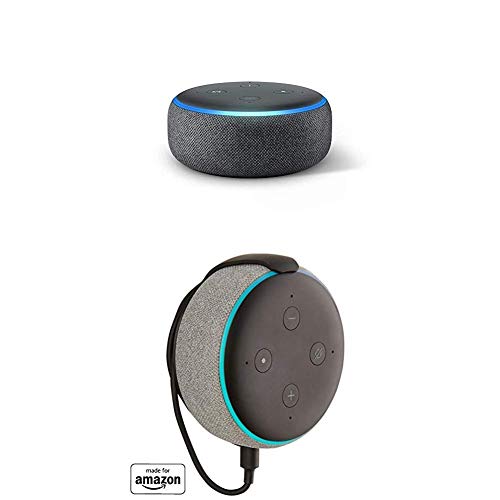 Echo Dot (3rd Gen) bundle with"Made for Amazon" Mount for Echo Dot - Charcoal