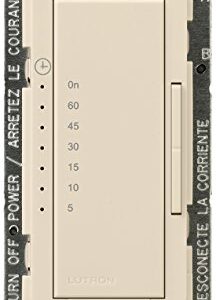 Lutron Maestro 5 Amp Countdown In-Wall Digital Eco-Timer, MA-T530GH-LA, Light Almond