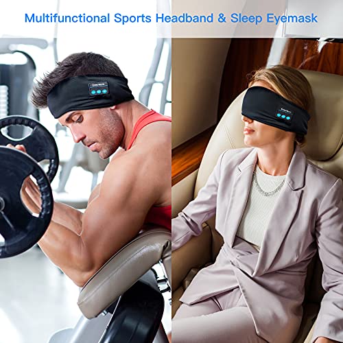 Sports Headbands Sleep Headphones Bluetooth Music Headband Wireless, Daifferchoi Soft Breathable Bluetooth Headbands with Long-Time Play for Workout, Jogging, Yoga,Travel, Running, Meditation--Grey