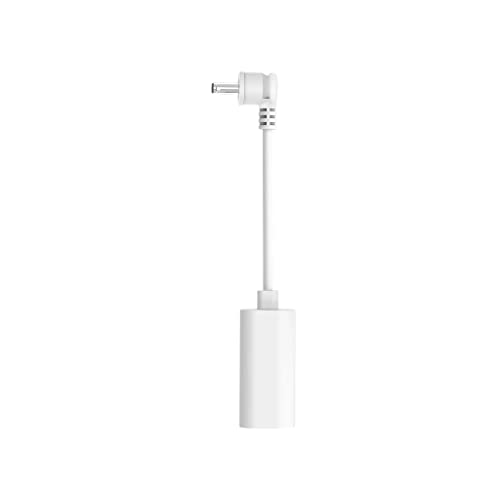 Ring USB-C to Barrel Plug Adapter for USB-C Solar Panels and Barrel Plug Cameras, White