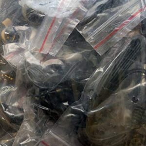 LowCostEarbuds Bulk Wholesale Lot of 25 Black/White Earbuds Headphones - Individually Wrapped