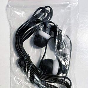 LowCostEarbuds Bulk Wholesale Lot of 25 Black/White Earbuds Headphones - Individually Wrapped