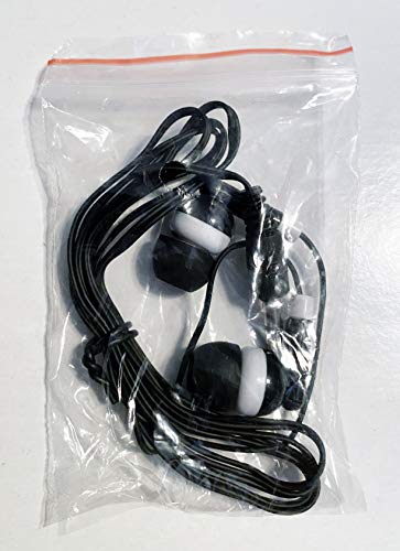 LowCostEarbuds Bulk Wholesale Lot of 25 Black/White Earbuds Headphones - Individually Wrapped