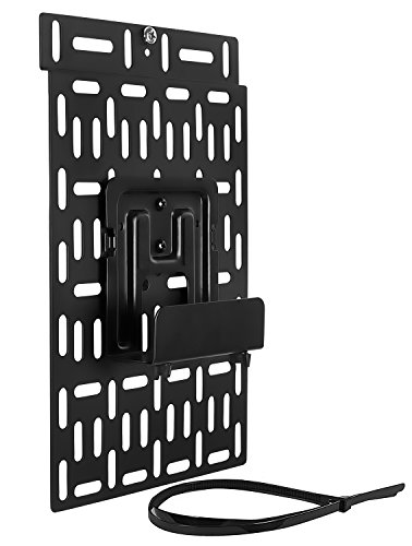 Mount-It! Cable Box Mount Behind TV | Adjustable Universal Mounting Bracket for Streaming Devices, Router, Modem, DVD | Wall and Behind TV Compatible, Steel