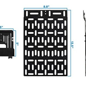 Mount-It! Cable Box Mount Behind TV | Adjustable Universal Mounting Bracket for Streaming Devices, Router, Modem, DVD | Wall and Behind TV Compatible, Steel