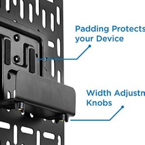 Mount-It! Cable Box Mount Behind TV | Adjustable Universal Mounting Bracket for Streaming Devices, Router, Modem, DVD | Wall and Behind TV Compatible, Steel