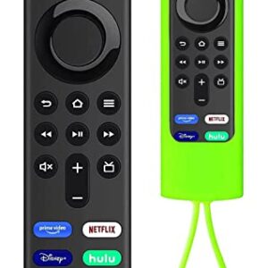 Voice Remote Control Replacement Fire TV L5B83G with Cover Silicone Case, fit for Fire TV Lite, Fire TV Stick 4K Max/Bundle (2nd Gen and Later), Cube (1st Gen and Later), Fire TV (3rd Gen)