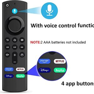 Voice Remote Control Replacement Fire TV L5B83G with Cover Silicone Case, fit for Fire TV Lite, Fire TV Stick 4K Max/Bundle (2nd Gen and Later), Cube (1st Gen and Later), Fire TV (3rd Gen)