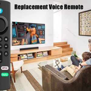 Voice Remote Control Replacement Fire TV L5B83G with Cover Silicone Case, fit for Fire TV Lite, Fire TV Stick 4K Max/Bundle (2nd Gen and Later), Cube (1st Gen and Later), Fire TV (3rd Gen)