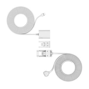ring indoor/outdoor power adapter (usb-c) for spotlight cam plus, spotlight cam pro – white