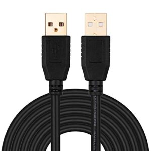 usb a to a male cable 30ft,tan qy usb to usb cable usb male to male cable double end usb cord with gold-plated connector for hard drive enclosures, printers, modems, cameras(10m/30ft)