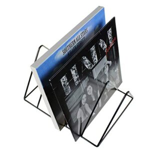 Vinyl Record Storage Holder Stand – Premium Vinyl Coated Metal Wire Rack by Record-Happy. Holds up to 50 Album Lp’s – Simple, Functional and Contemporary Display Concept Design for 12 inch Records