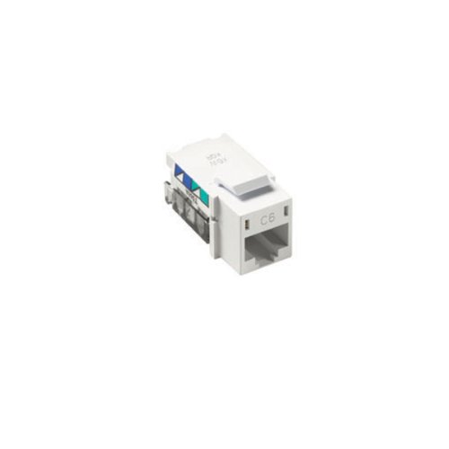 Lutron CON-1P-C6-WH Claro 8-Conductor Telephone Jack, White