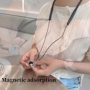 Bluetooth Headphones Noise-canceling Magnetic adsorption Neck-Hanging Wireless Sports Earbuds with Microphone,Stereo bass in-Ear Earphones with Ear Loops and soundproof Cotton,IPX4 Waterproof,16h