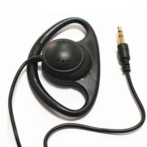 linhuipad d shape earpiece headset listen only 3.5mm single side earphone hook earbud for tour guide system receiver tablet laptop pc skype youtube mp3/4 dvd