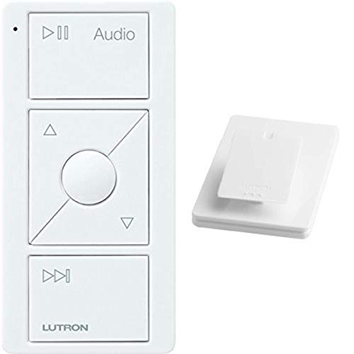 LUTRON Tabletop Pedestal + Audio Pico Remote, Sonos Endorsed Integration, White