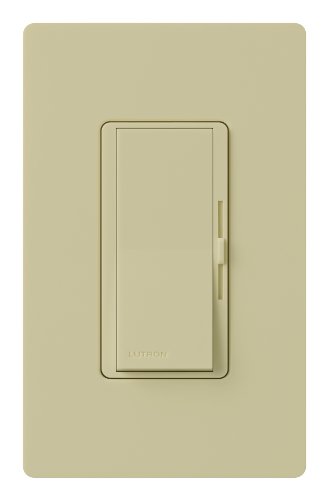 Lutron DVSTV-IV Diva 8 Amp 3-way/Single-Pole 0-10V Dimmer, no neutral required, Ivory